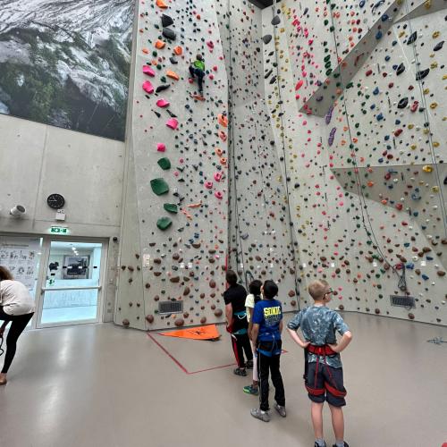 Kinder beim Seilklettern