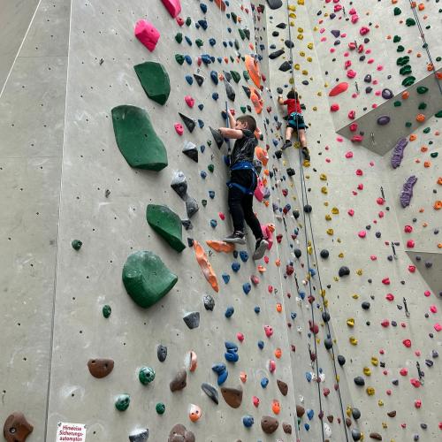 Kinder beim Seilklettern