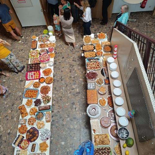 Blick auf das Buffet von oben