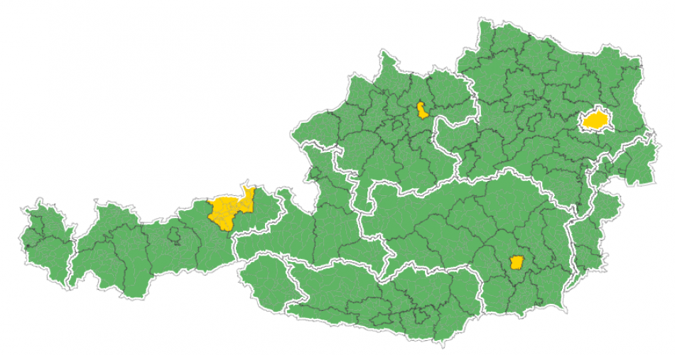 Corona-Ampel - Karte Österreich