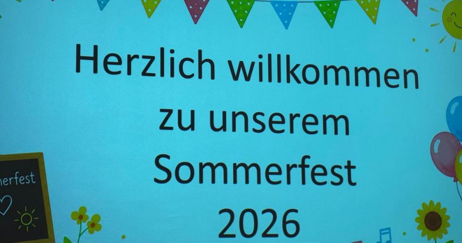 Text am Beamer: Herzlich willkommen